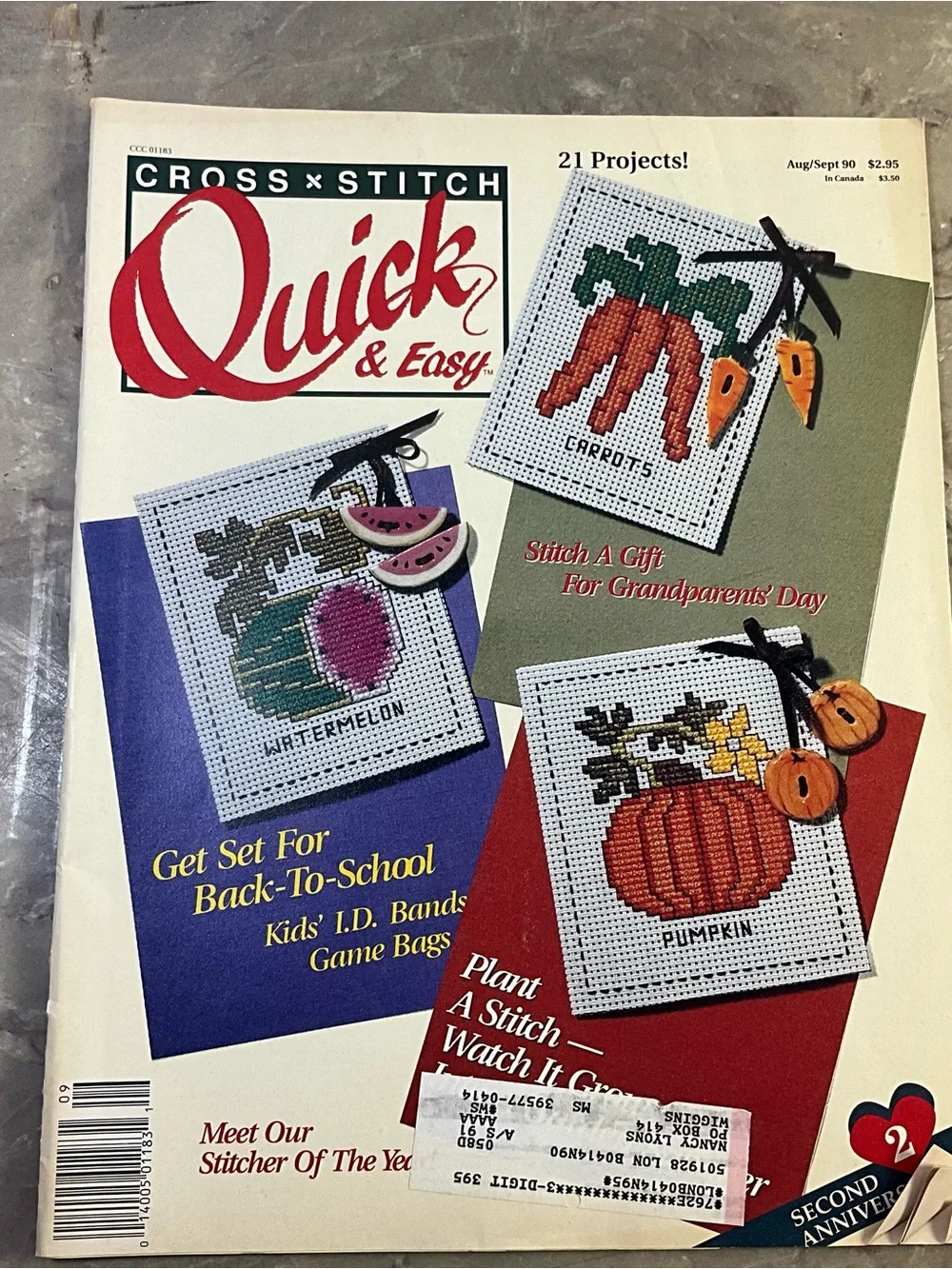 Six Quick & Easy Cross-Stitch Magazine Collection - Pink, White, Purple Covers